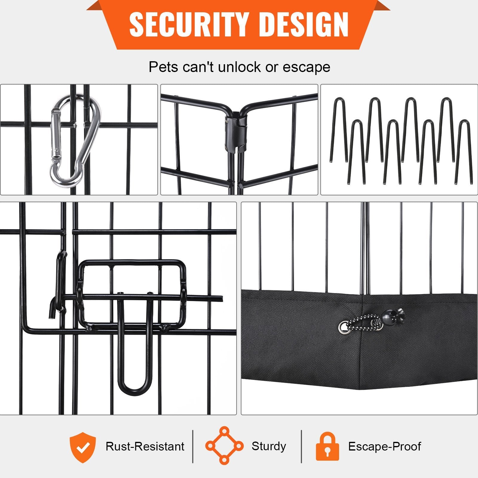 VEVOR Dog Playpen, 8 Panels Doba